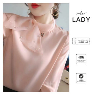 Áo somi cổ nơ LaLADY - Thiết kế trang trọng thanh lịch mà không kém phần nữ tính thanh lịch cho chị em công sở diện xinh