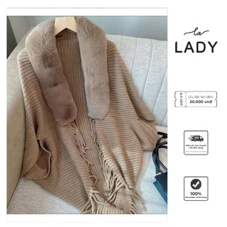 Áo Khoác Len Nữ LALADY kết Hợp Lông Thỏ Mặc Thoải Mái Ấm Áp Ngày Lạnh Phù Hợp Cho Chị Em Dạo Phố và Đi Làm Đều Xinh.