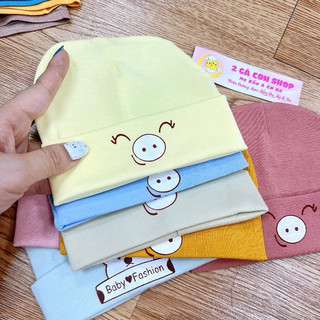 Mũ/nón sơ sinh cotton mềm co giãn- heo con