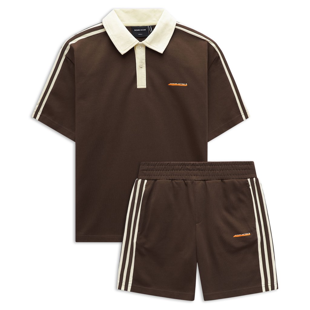 Set Polo Nam Short Creamline Brownies 360GSM, Chất Vải Cotton 360GSM Thoải Mái, SB0033, SOME HOW STO