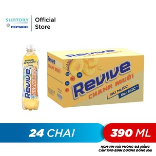 Thùng 24 Chai Nước Giải Khát Revive Chanh Muối (390ml/chai)