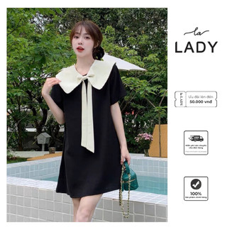 Váy Xuống Kết Nơ LALADY Nữ Tính, Nhẹ Nhàng Với Điểm Đặc Biệt Là Nơ Cổ Áo Tạo Điểm Nhấn Cho Chiếc Đầm, Lên Dáng Siêu Xinh