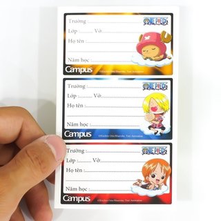 Combo 5 Nhãn Vở Campus Onepiece NT-OPE18 - 18 Cái/Tập