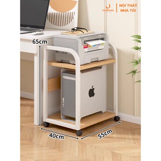 Kệ sắt đa năng 2 tầng, 3 tầng để máy in, lưu trữ đồ văn phòng tiện lợi, chịu lực tốt, có bánh xe VNH-581