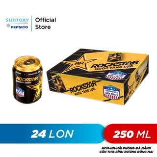 Thùng 24 Lon Nước Tăng Lực Rockstar (250ml/lon)