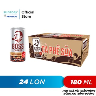 Thùng 24 Lon Cà phê sữa Boss (180ml/lon)