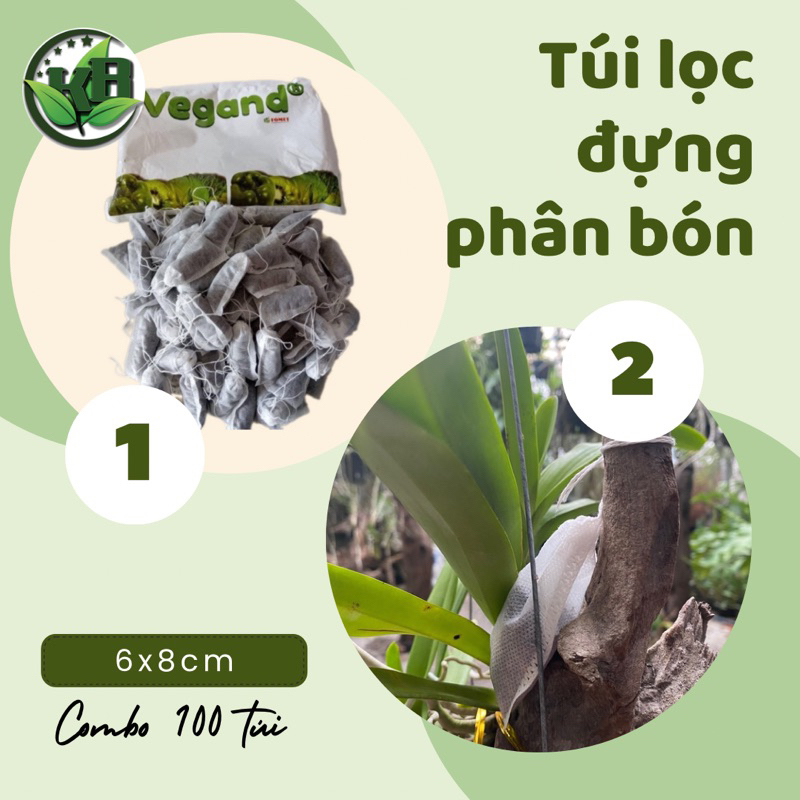 100 túi lọc đựng phân bón 6x8