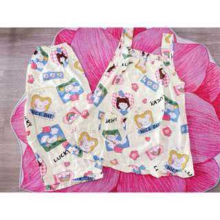 🐞Bộ tole (lanh)quần lửng áo dây số 2 ( 55kg - 62kg)🌺