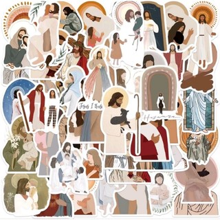 Set 10 30 50 stickers Chúa Jesus Giê Su Amen Đấng cứu thế dán nón mũ bảo hiểm laptop vali sổ tay đàn guitar điện thoại
