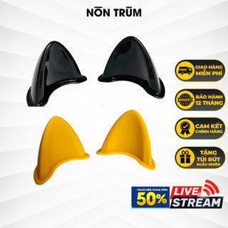 Tai mèo gắn mũ bảo hiểm nửa đầu và nón bảo hiểm 3/4 royal