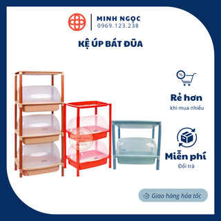 Kệ úp bát đũa, chạn bát có nắp đậy việt nhật, giá rẻ. siêu bền 3 tầng, 4 tầng- 5552- 5553 vn