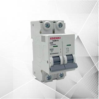 Cầu dao tự động - aptomat 2 pha edenki edm10 mcb - 16a/20a/25a/32a/40a/50a/63a, 2p, 6ka, 230v, c curve