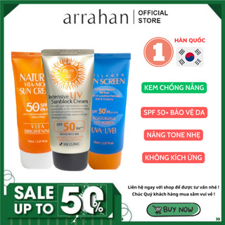 Kem Chống Nắng Hàn Quốc 3w Clinic Intensive UV Sunblock Cream SPF 50 Pa+++