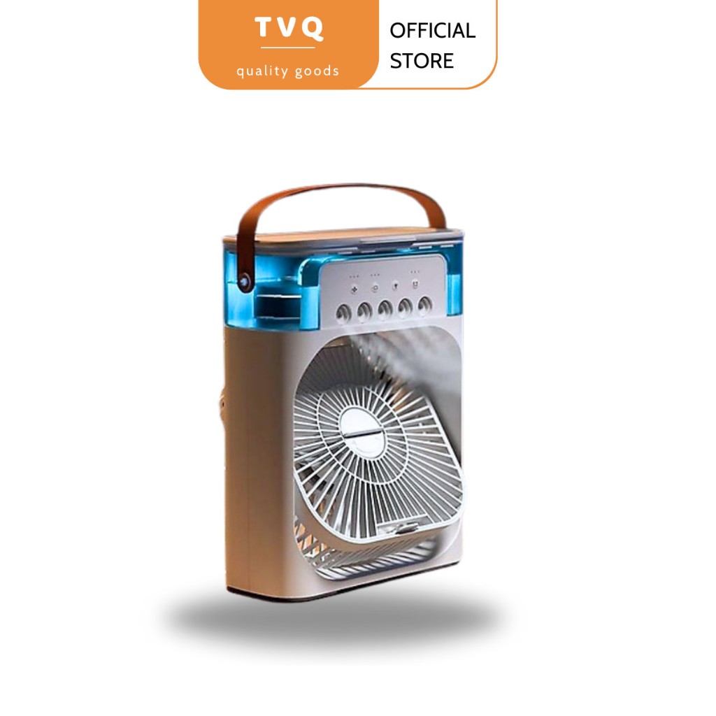 Quạt Điều Hòa Phun Sương Hơi Nước Mini Để Bàn 3 Chế Độ Tích Hợp Led Dung Tích 600ML TVQ Store