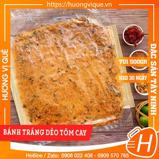 Bánh tráng dẻo tôm cay - túi 500g - đặc sản tây ninh