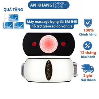Máy Massage Bụng Giảm Mỡ, Đai Rung Nhiệt Đánh Tan Mỡ Bụng Dùng Pin+ Điện Cao Cấp Beame BM-B45