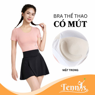 Áo Bra Thể Thao Nâng Ngực Mút Đúc Sẵn, PEACTIVE Đồ Tập Tennis Dành Cho Nữ ABR02