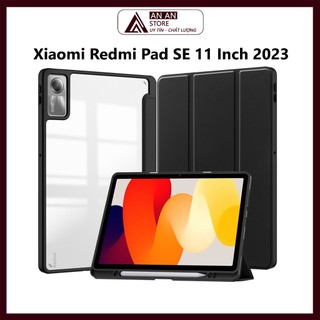  Bao Da Cover Dành Cho Xiaomi Redmi Pad SE 11 Inch 2023 Lưng Trong Có Khe Cho Bút Cảm Ứng Smart Cover Máy Tính Bảng 