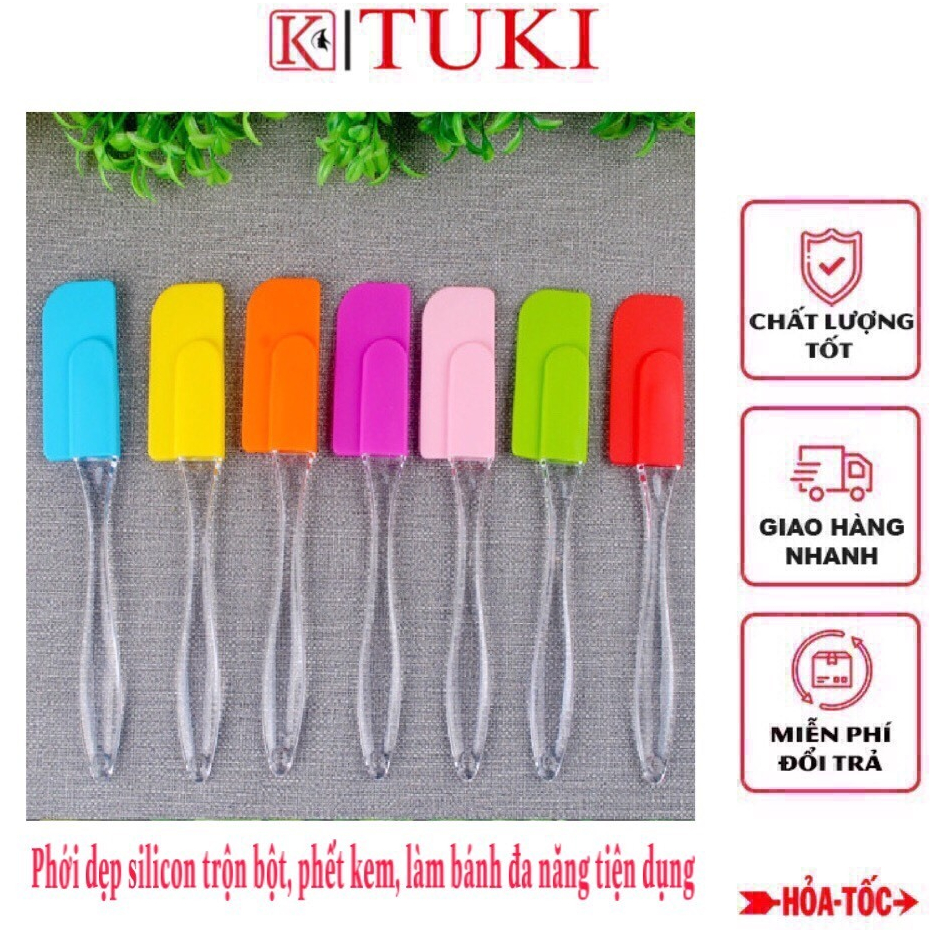 Phới trộn bột, phết kem làm bánh chất liệu silicon - đa năng tiện dụng