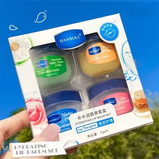 Combo 4 hũ son dưỡng môi Vaseline WNPL Set dưỡng ẩm và ngăn ngừa nứt nẻ môi