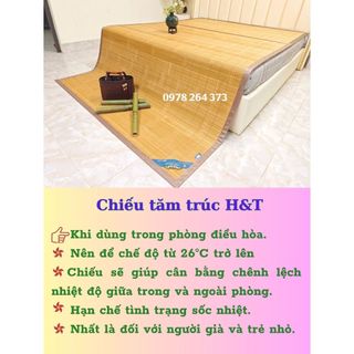 Chiếu trúc tăm H&T 1 x 1,9m( 100% Cật Trúc Tự Nhiên)