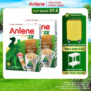 Combo 2 Sữa bột Anlene cà phê hộp 8x35g/hộp