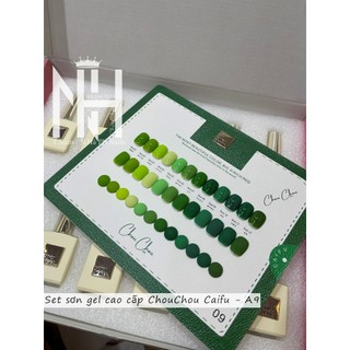 Sơn gel tông xanh lá cây, set sơn xanh lá , sơn gel cao cấp , sơn tông xanh lá , sơn caifu, sơn chouchou cao cấp