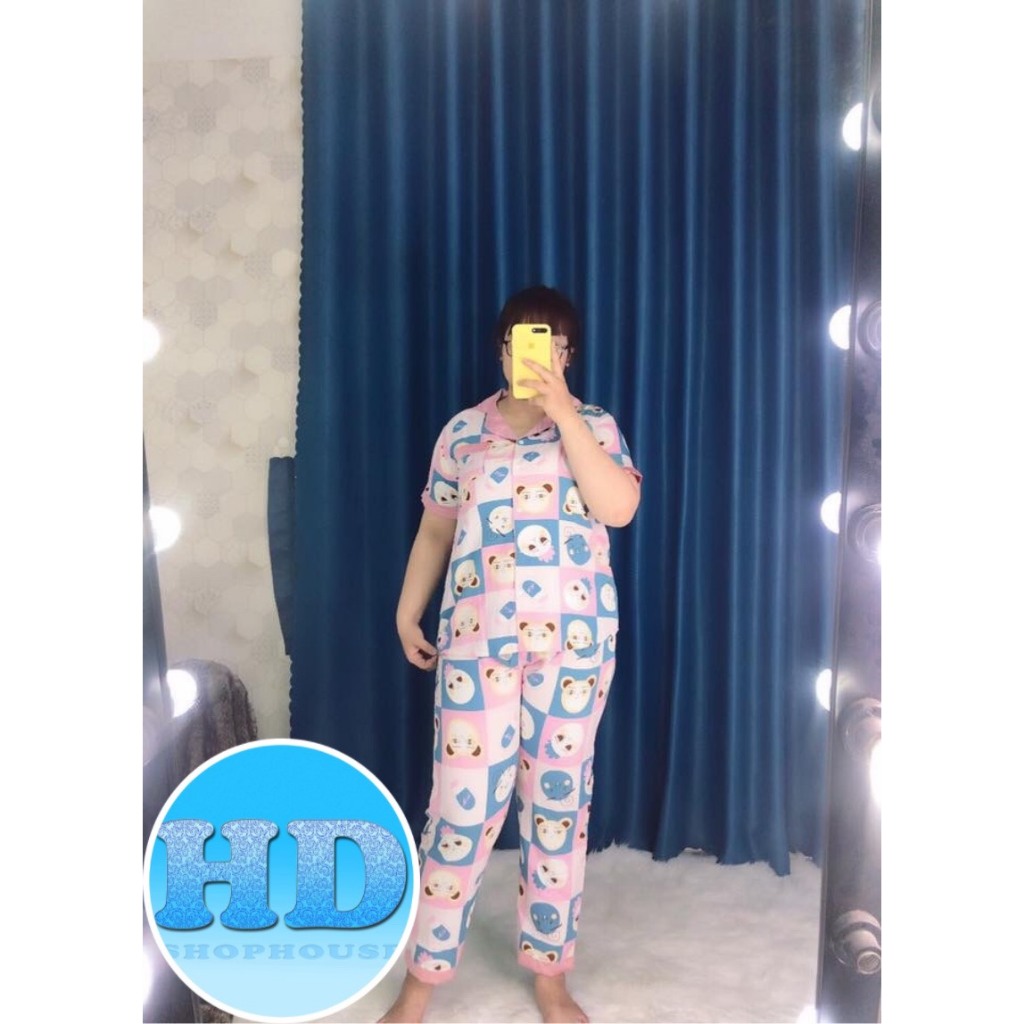 [HCM] (65-85kg) Đồ bộ satin/lụa hàn bigsize TNQD. hongduyen2188.
