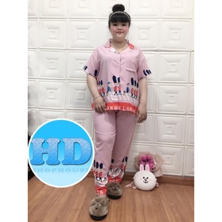 [HCM] (65-85kg) Đồ bộ bigsize satin lụa hàn TNQD.