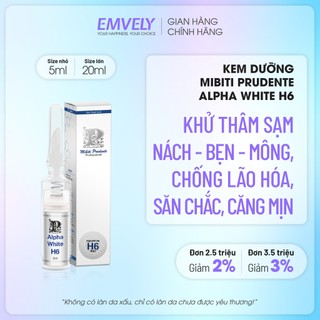 Alphawhite h6: kem khử thâm nách - bẹn - mông