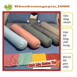 Vỏ gối ôm COTTON TICI - cotton hoạt tính đơn sắc 1mx35cm