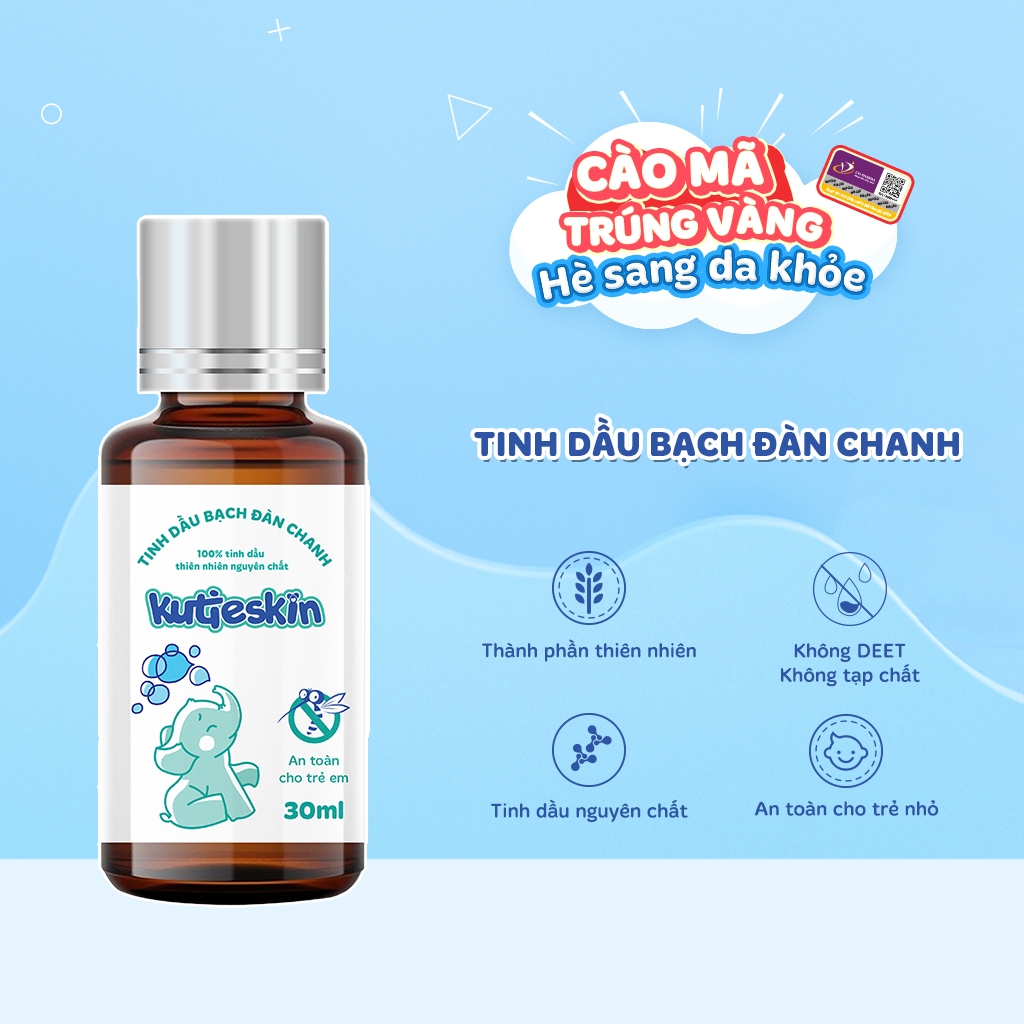 Tinh dầu đuổi muỗi, giữ ấm cơ thể cho bé Kutieskin (30ml) - BDC02