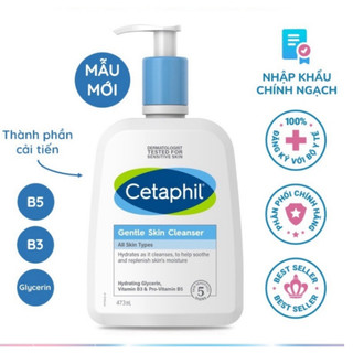 Sữa rửa mặt Cetaphil Gentle Skin Cleanser dịu nhẹ, làm sạch da chai 500ml