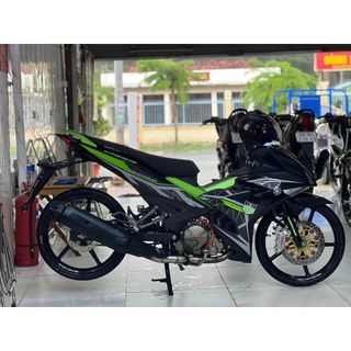 Tem dán xe exciter 150 màu đen xanh lá,mẫu tem rời y15zr chất,in chất liệu decal trắng 3 lớp chống bay màu
