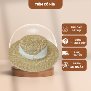 Mũ nón cói Gaucho nơ lụa cao cấp đi biển Tiệm Cô Hìn ship trong 1h đóng thùng không hỏng mũ