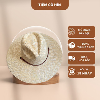 Mũ cói rộng vành fedora đi biển Tiệm Cô Hìn ship 1h lỗi 1 đổi 1 đóng thùng không lo hỏng