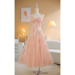 SÒ VINTAGE - LENA Đầm hai dây hoa phủ lưới