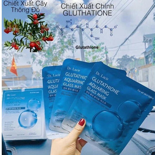 [6 miếng] Mặt Nạ Thuỷ Tinh Căng Bóng Glutathione DrLacir (cam kết hàng công ty)