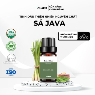 Tinh dầu sả java 10ml; 50ml iCHARM - Tinh dầu thiên nhiên không chất tạo mùi, nguyên chất 100%