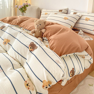 Bộ chăn ga gối đũi 4 món hoa nhí nhập khẩu cao cấp, họa tiết dễ thương đủ kích thước miễn phí bo chun