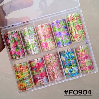 Tổng hợp các set FOIL dán móng tay đủ loại , mẫu foil hoa cô gái noel hoạt hình vân đá set 10 cuộn dài