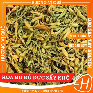 Hoa đu đủ đực sấy khô - túi hút chân không 100g - đặc sản tây nguyên