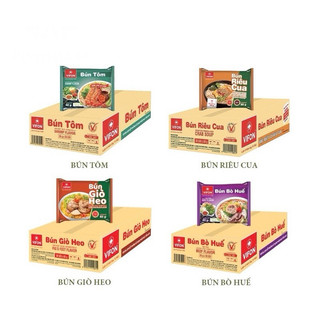 Thùng 30 gói bún riêu cua/bún giò heo/bún bò huế/bánh đa cua vifon