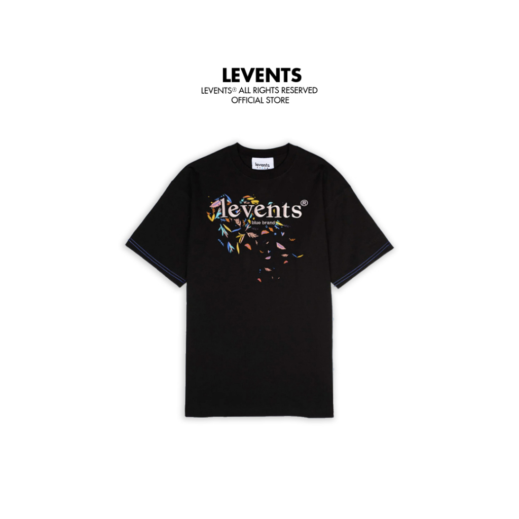 Áo Thun Levents Floral/ Black 100% Cotton Unisex T-shirt Oversized