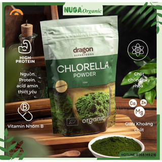 Bột tảo Chlorella hữu cơ (Organic Chlorella Powder) - Dragon Superfoods - 200g