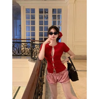 Áo thun bigsize nút kiểu tàu khoét sexy