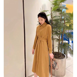 Đầm sơ mi đan eo dáng dài thanh lịch