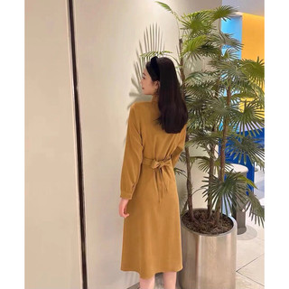 Đầm sơ mi đan eo dáng dài thanh lịch