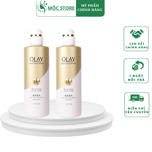 Sữa Tắm OLAY B3+ Siêu Dưỡng Trắng Da, Cấp Ẩm Và Đàn Hồi Cho Da - Chai (500ml)