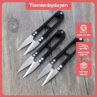  Kéo bấm cắt chỉ thép carbon đen loại tốt, siêu bền